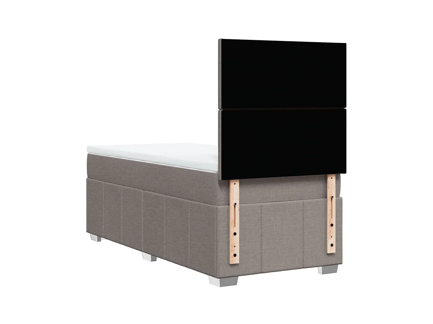 Sommier à lattes de lit avec matelas Taupe 80x200 cm Tissu