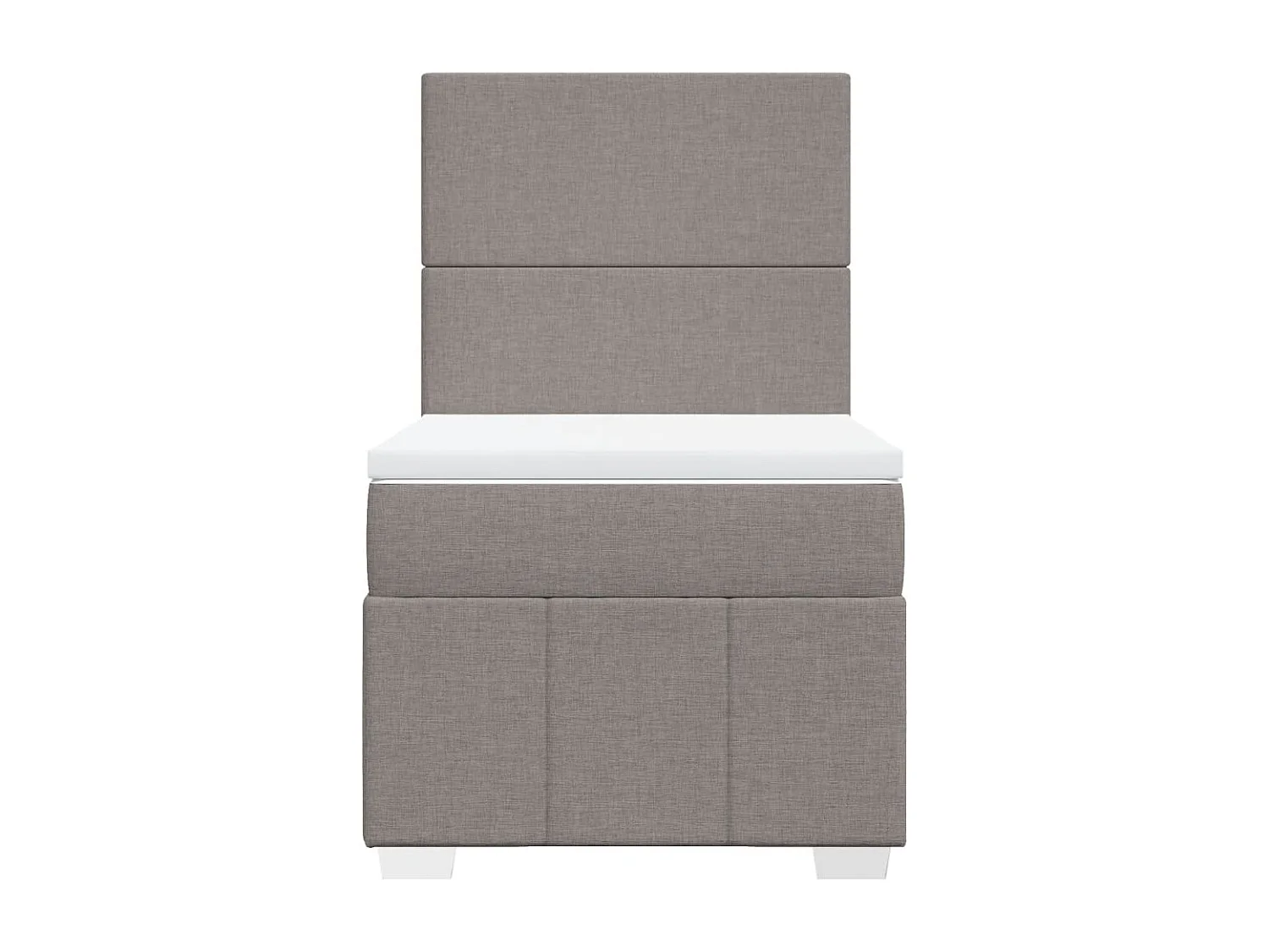 Boxspring met matras stof taupe 80x200 cm