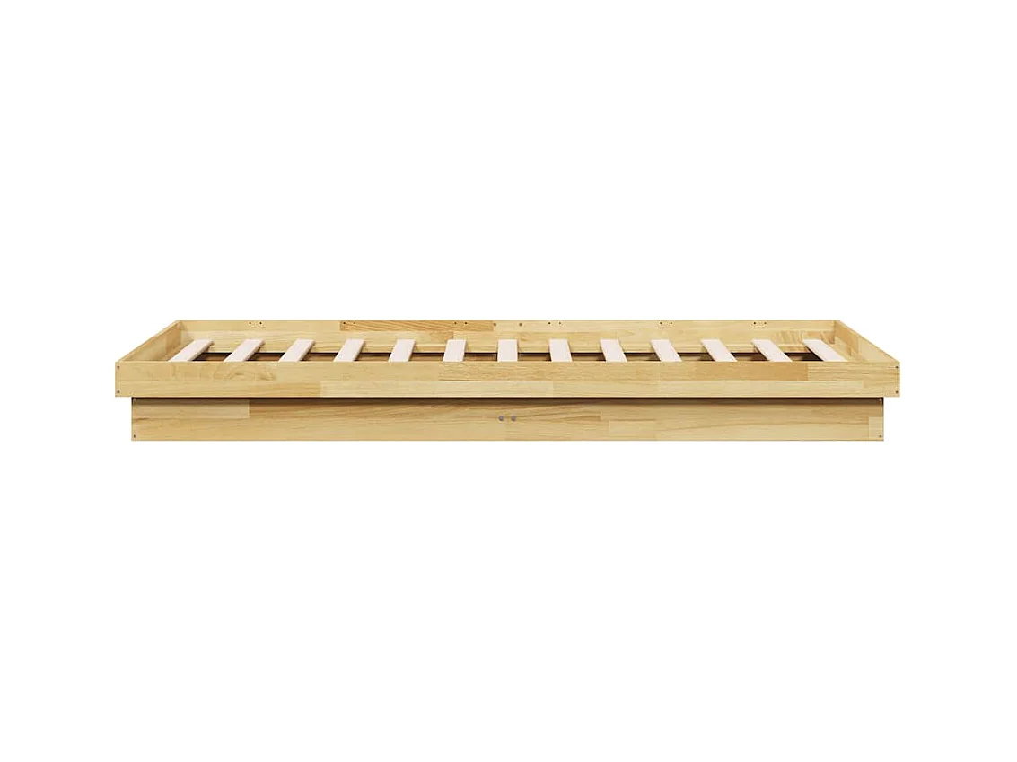 Cadre de lit sans matelas 80x200 cm bois massif de chêne