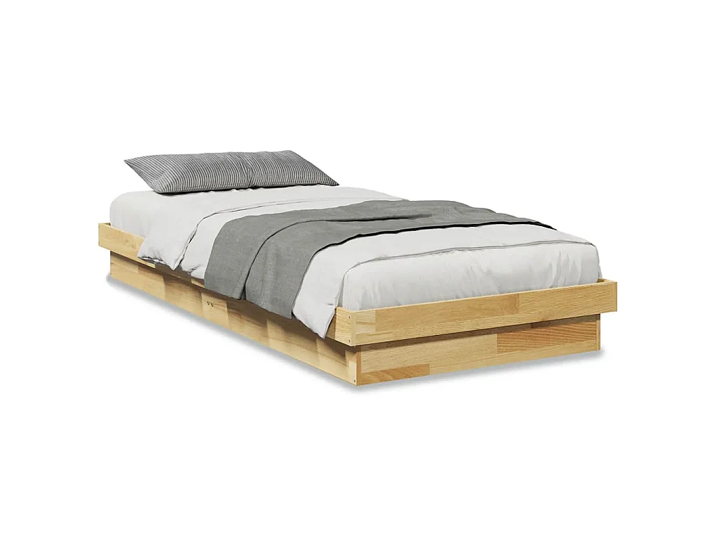 Bedframe zonder matras 80x200 cm massief eikenhout