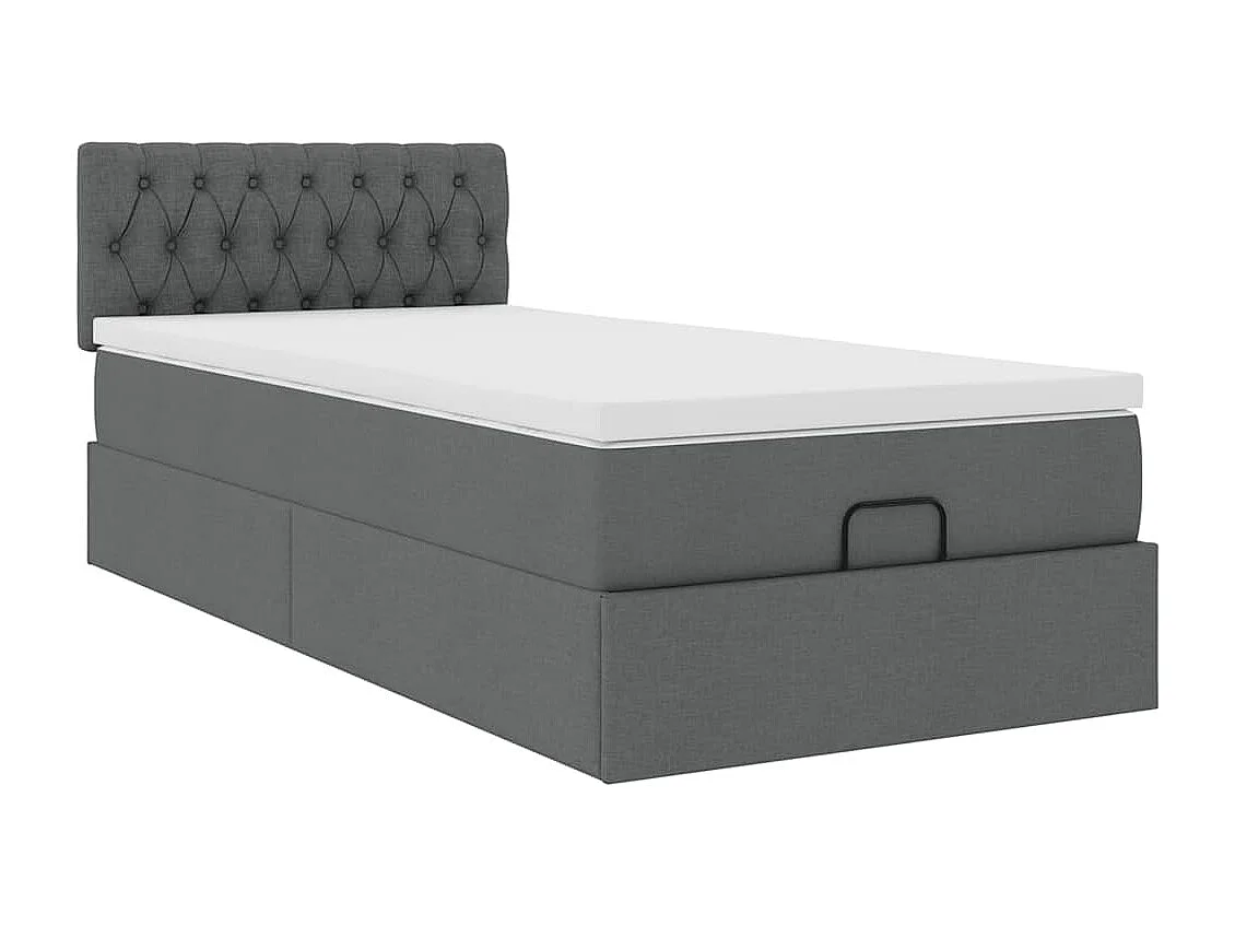 Struttura Letto Pouf con Materasso 180x200 cm in Tessuto