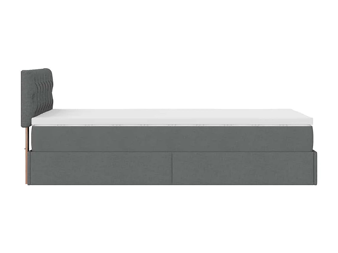 Struttura Letto Pouf con Materasso 180x200 cm in Tessuto