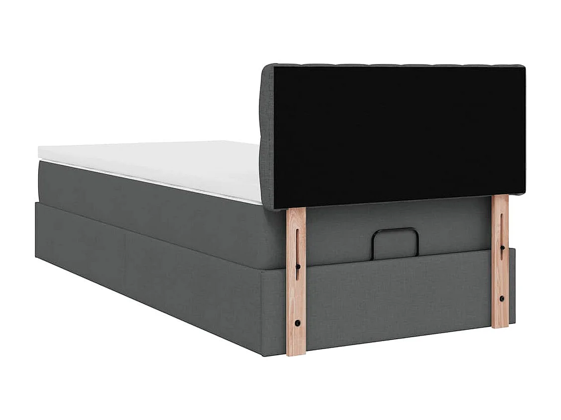 Struttura Letto Pouf con Materasso 180x200 cm in Tessuto