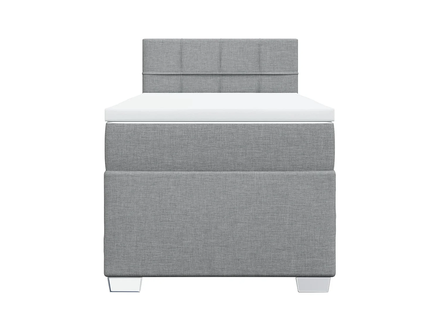 Sommier à lattes de lit avec matelas gris clair 80x200 cm tissu