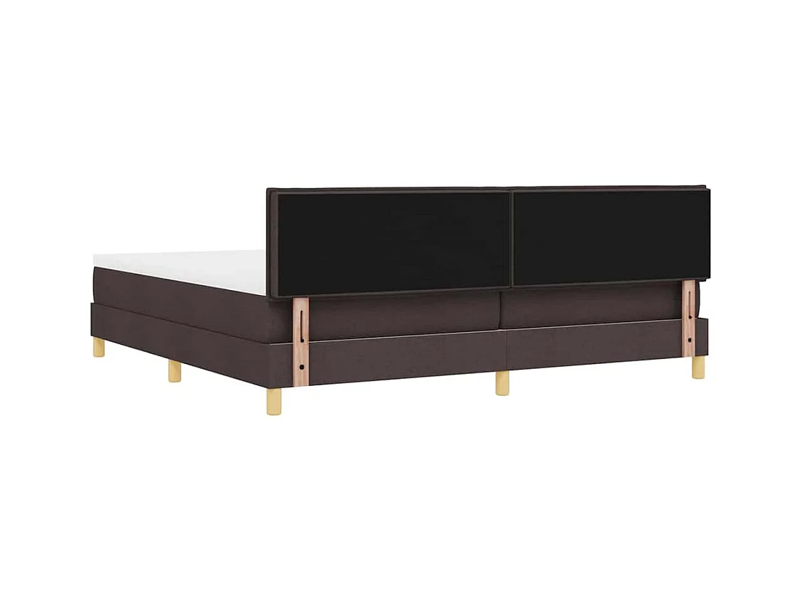 Boxspringbett mit Matratze Dunkelbraun 200 x 200 cm Stoff