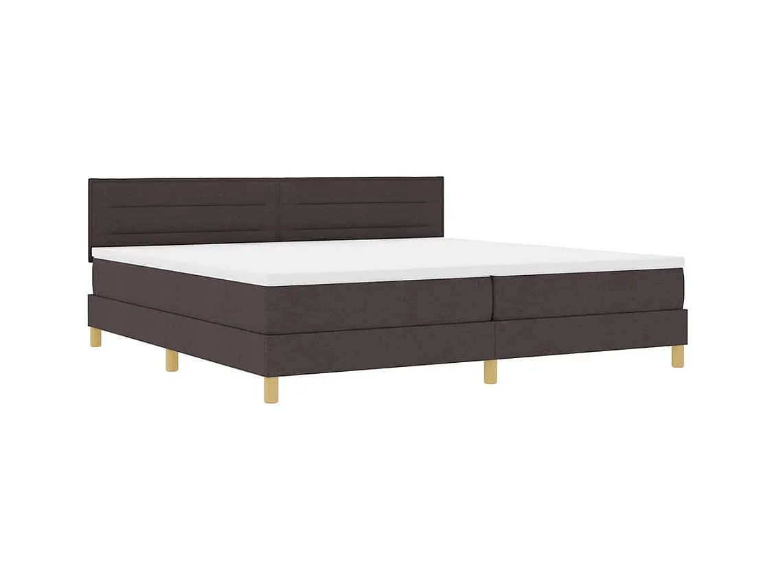 Boxspringbett mit Matratze Dunkelbraun 200 x 200 cm Stoff