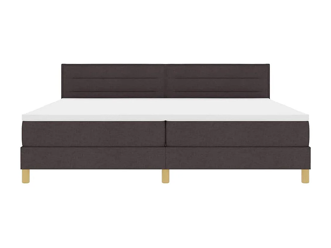Boxspringbett mit Matratze Dunkelbraun 200 x 200 cm Stoff