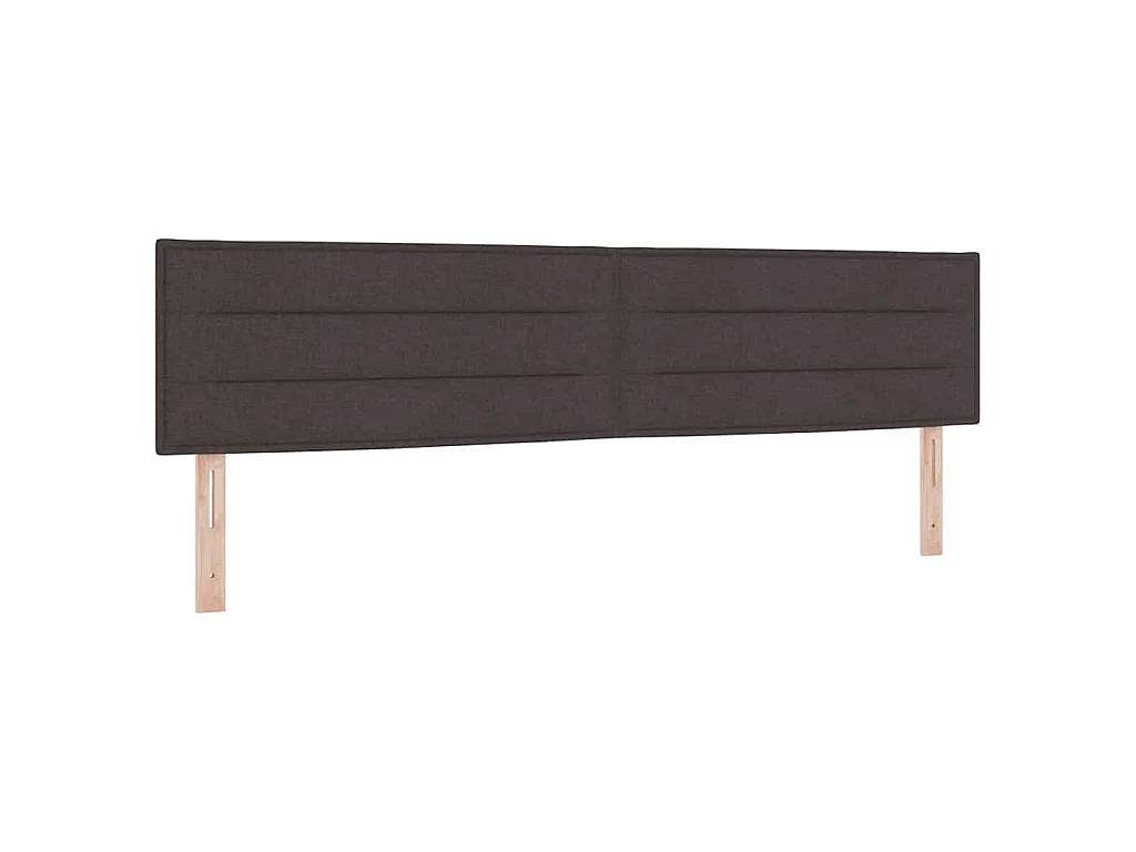 Letto a molle con cuscino Marrone Scuro 200 x 200 cm Tessuto
