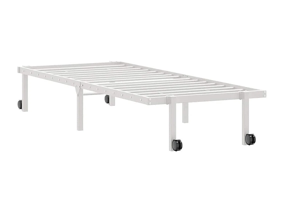 Giroletto senza Materasso Pieghevole Bianco 75x190 cm Acciaio