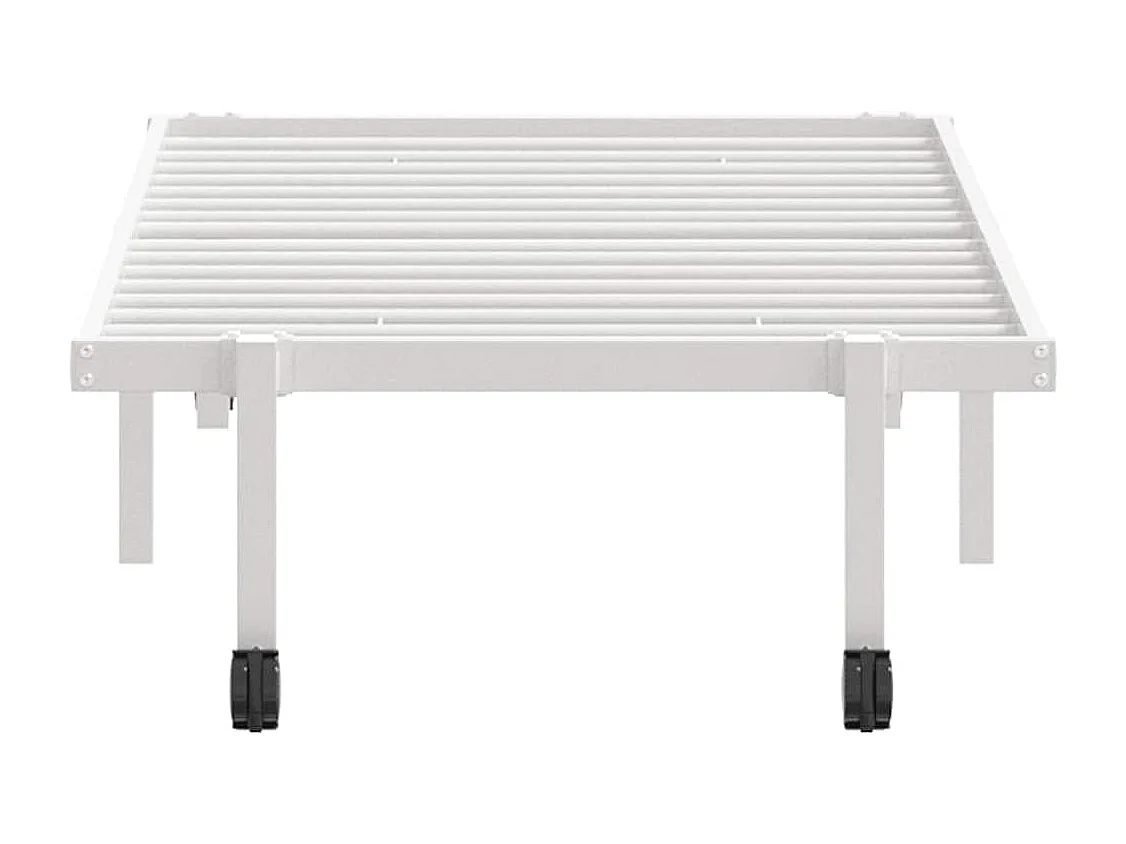 Giroletto senza Materasso Pieghevole Bianco 75x190 cm Acciaio