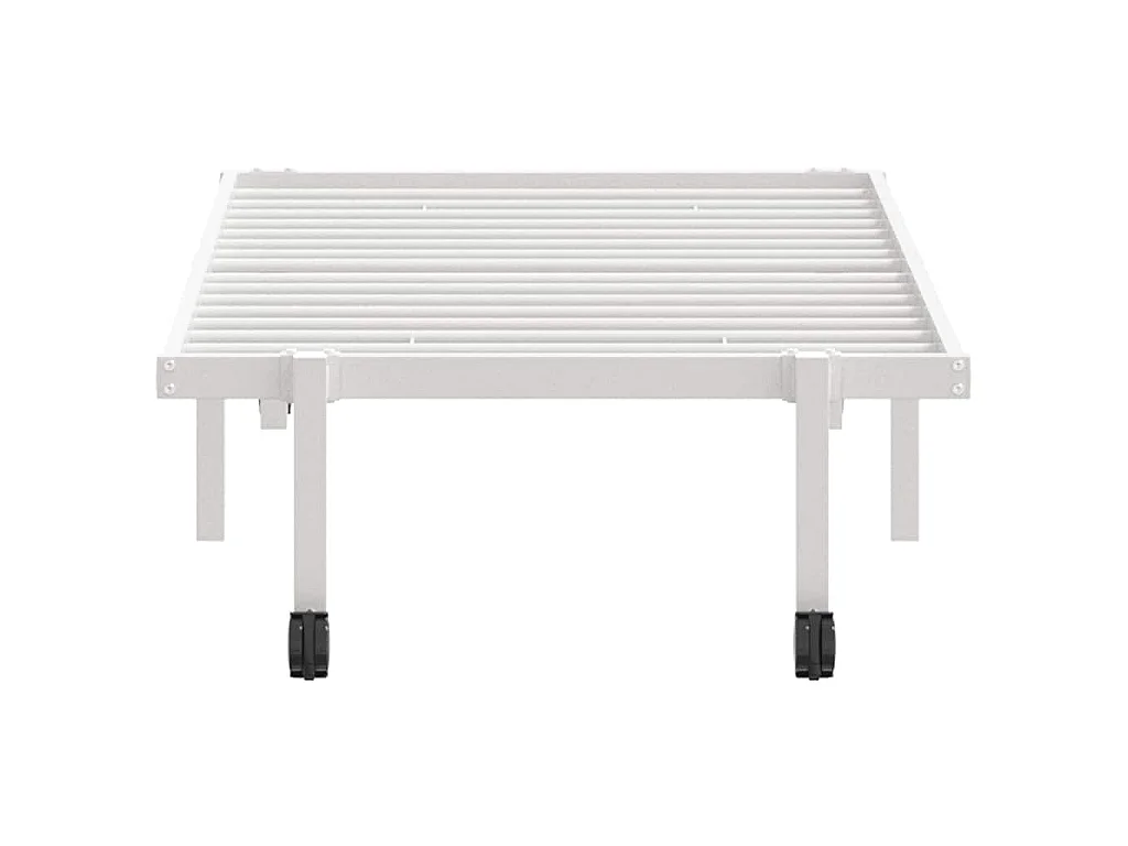Bedframe zonder matras opvouwbaar 75x190 cm staal wit