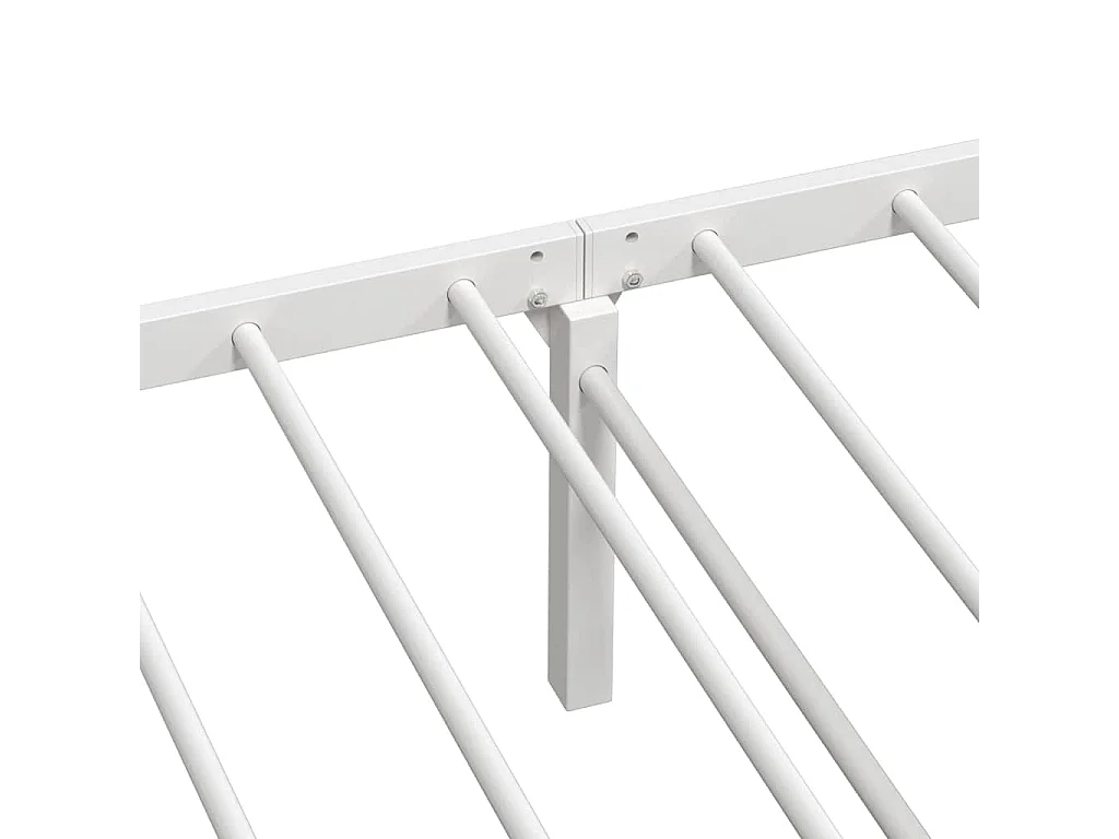 Bedframe zonder matras opvouwbaar 75x190 cm staal wit