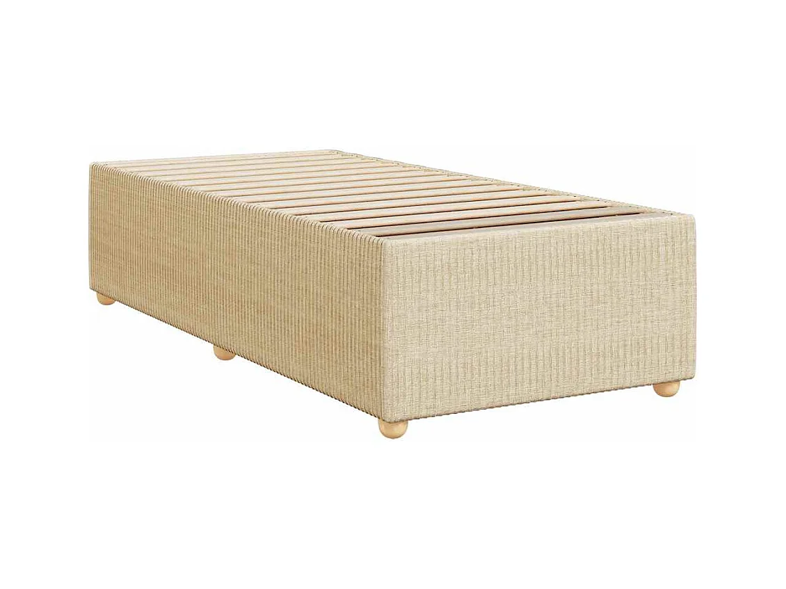 Boxspringbett mit Matratze Creme 80x200 cm Stoff