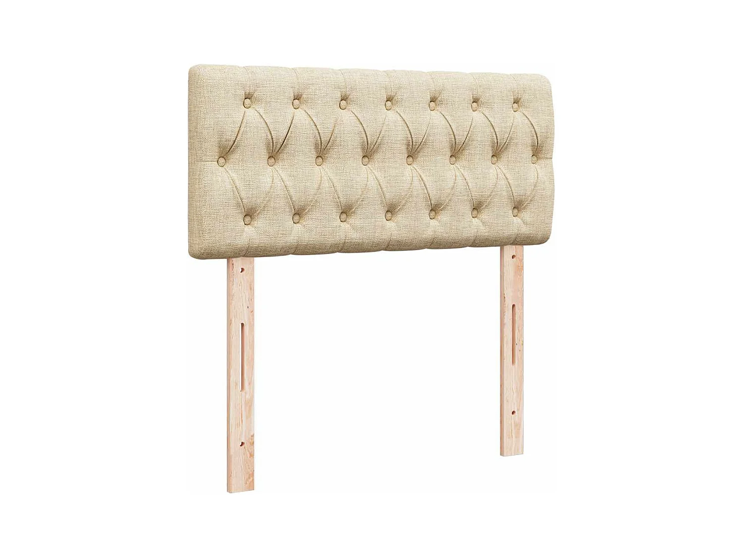 Boxspringbett mit Matratze Creme 80x200 cm Stoff
