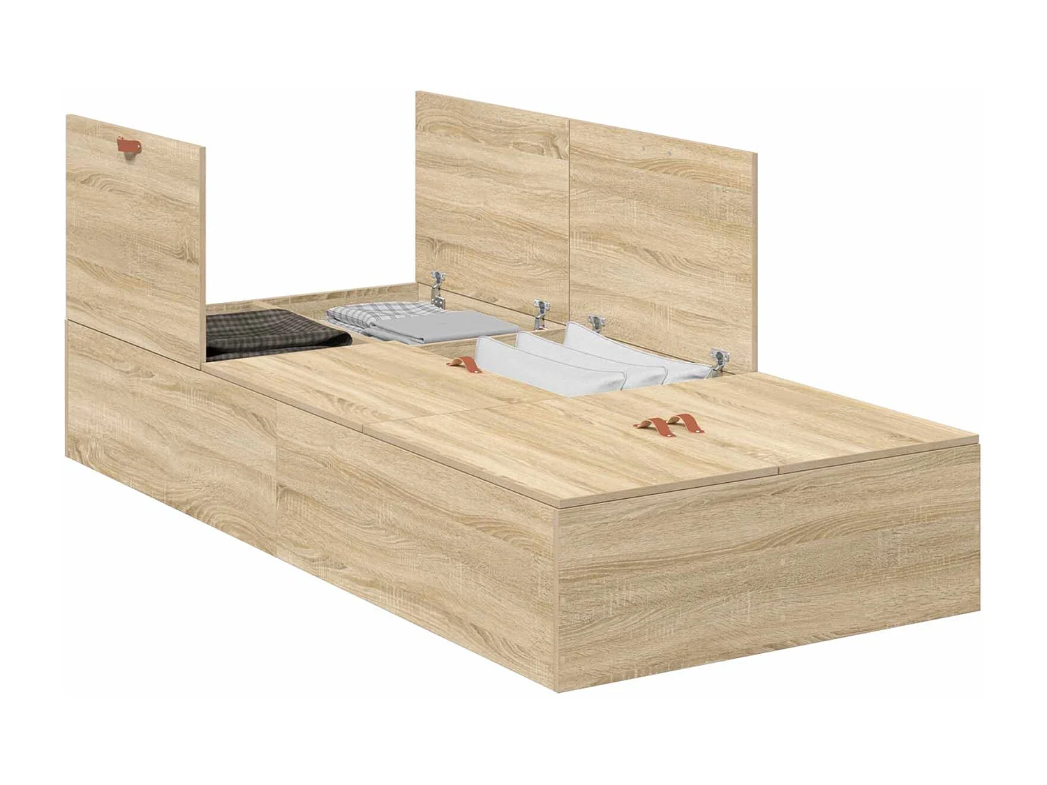 Cadre de lit avec rangement Chêne Sonoma 70 x 190 cm