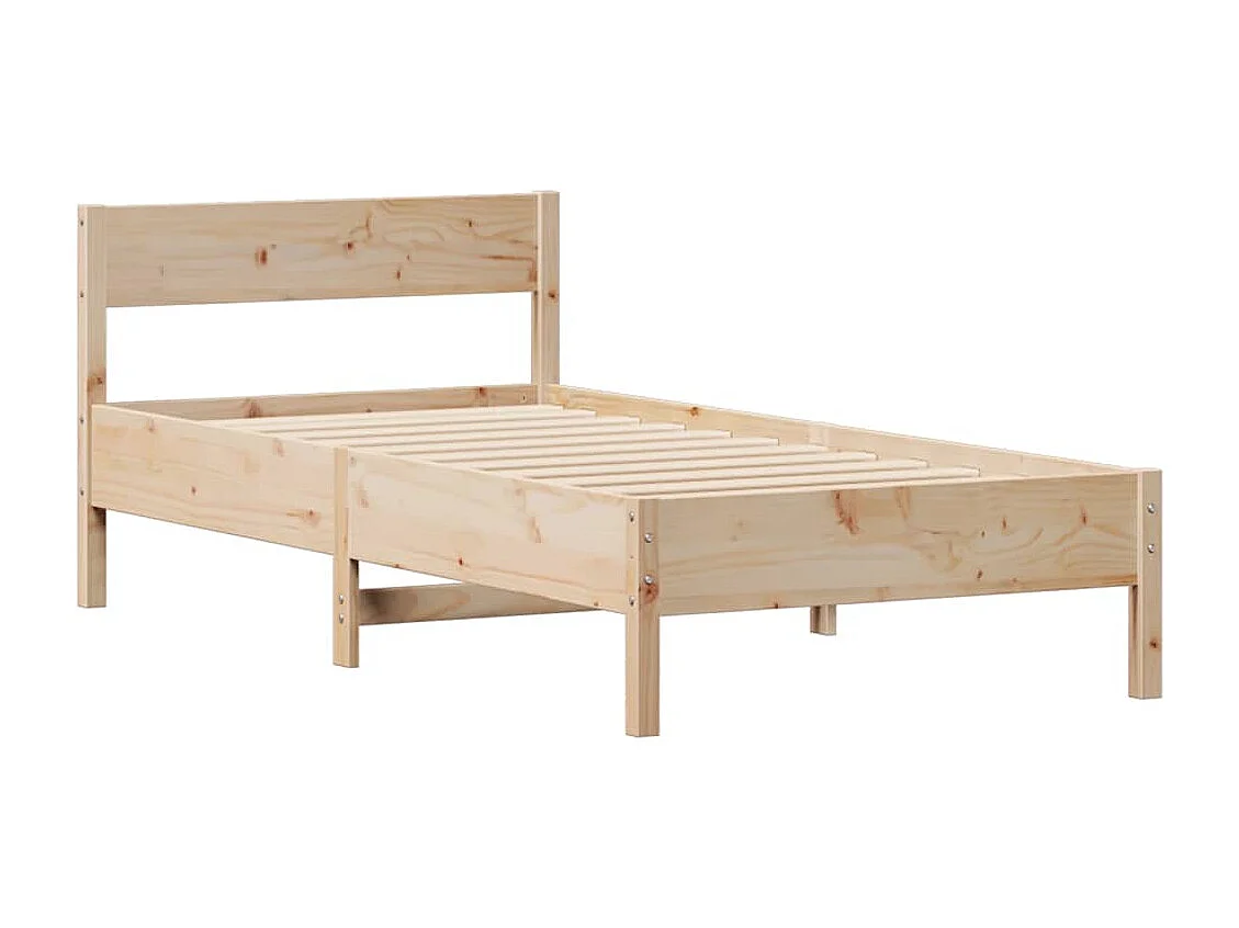 Bedframe zonder matras massief grenenhout 75x190 cm