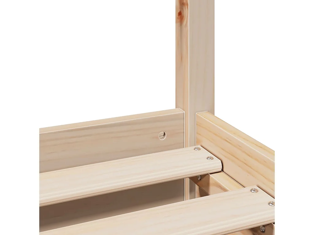 Bedframe zonder matras massief grenenhout 75x190 cm