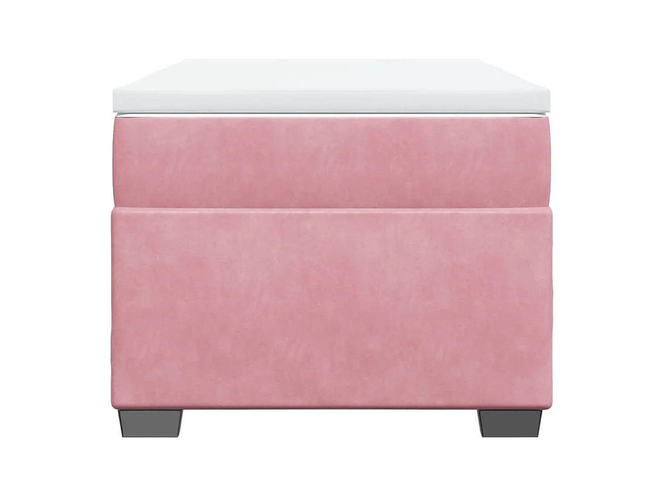 Boxspringbett mit Matratze Rosa 80x200 cm Samt