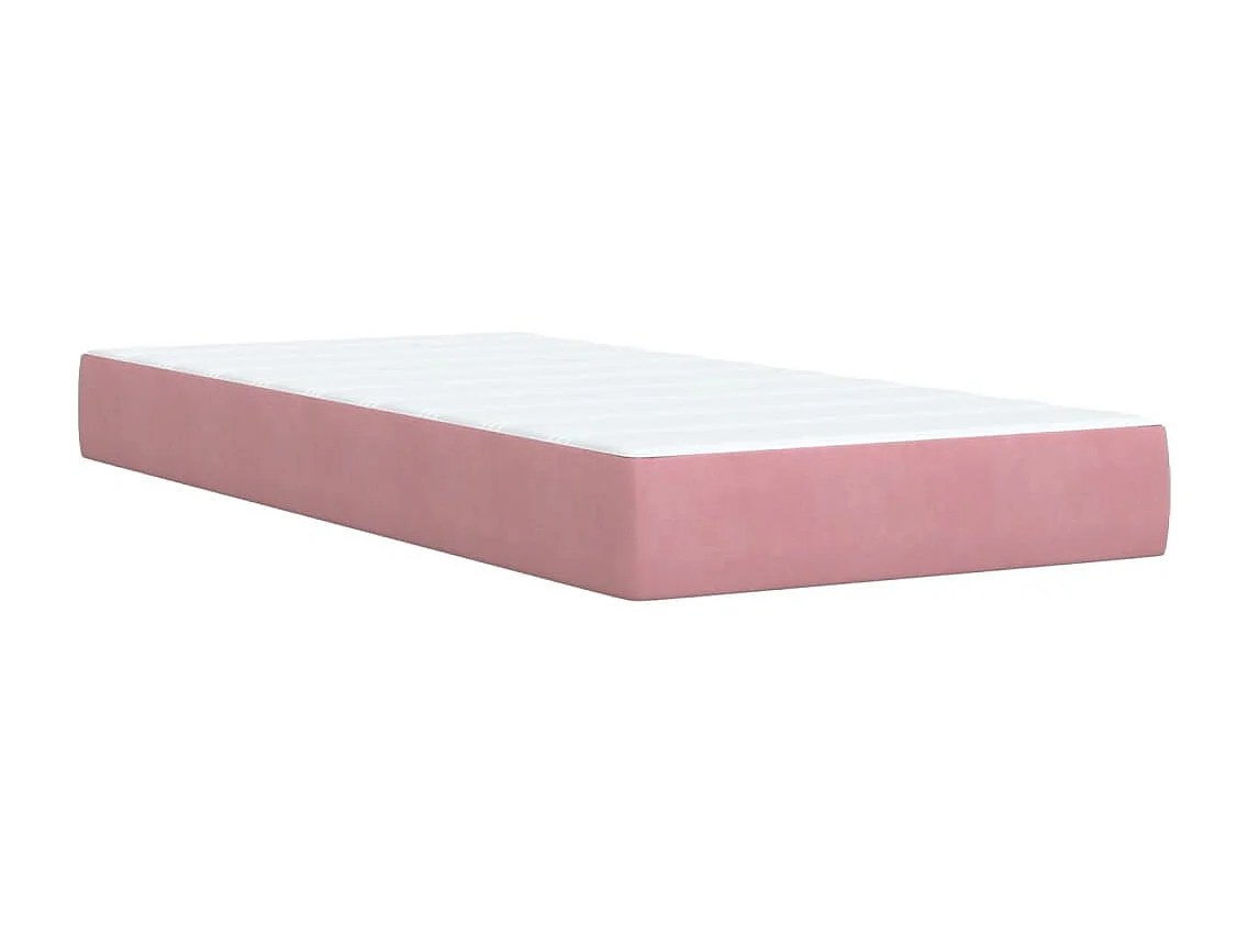 Boxspringbett mit Matratze Rosa 80x200 cm Samt