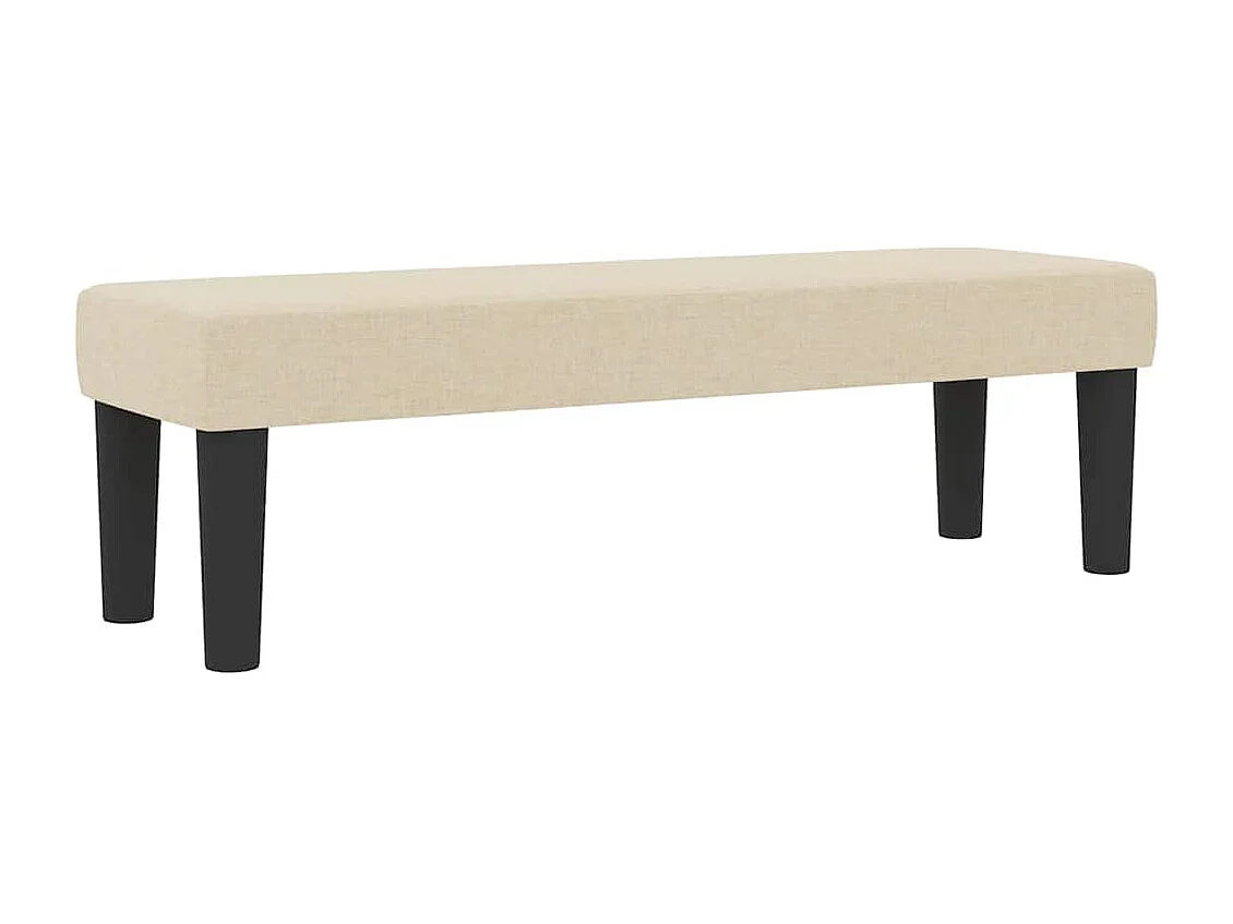 Lit à ressorts avec matelas Crème 200 x 200 cm tissu