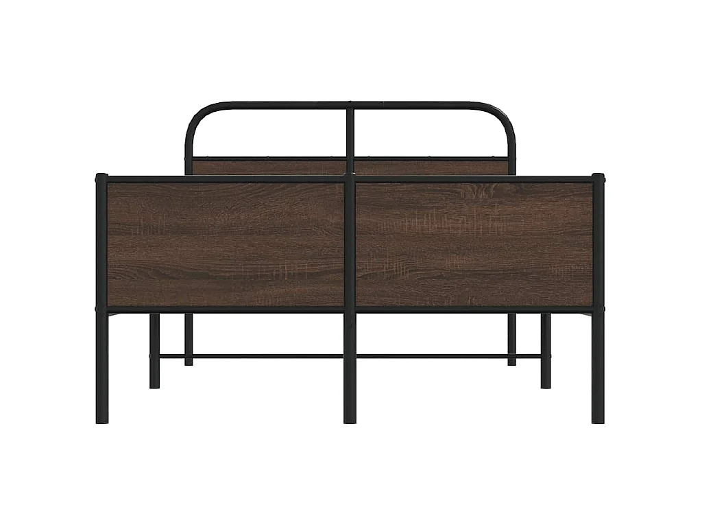 Cadre de lit sans matelas 135x190 cm chêne marron