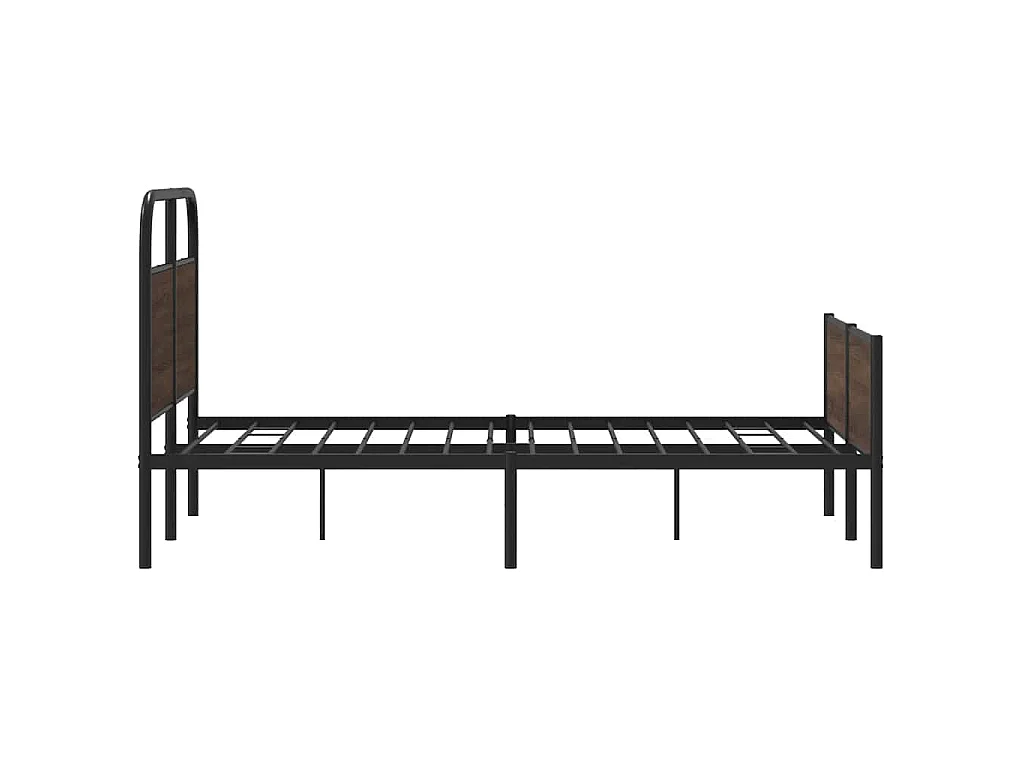 Cadre de lit sans matelas 135x190 cm chêne marron