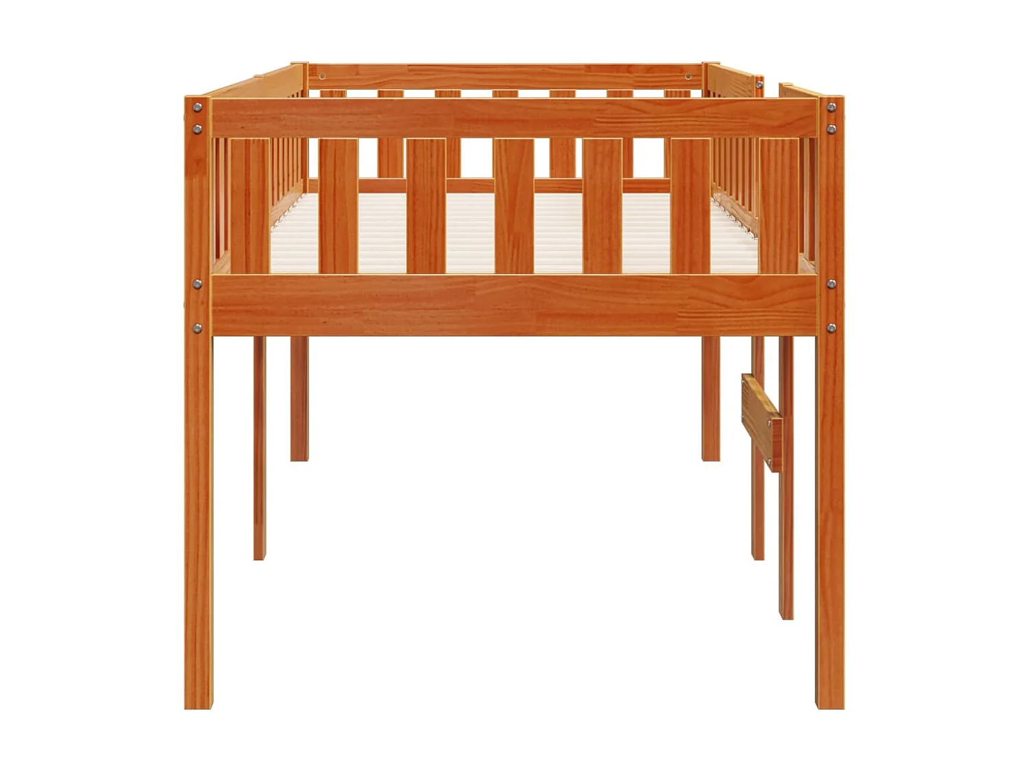 Kinderbed zonder matras massief grenenhout wasbruin 80x200 cm