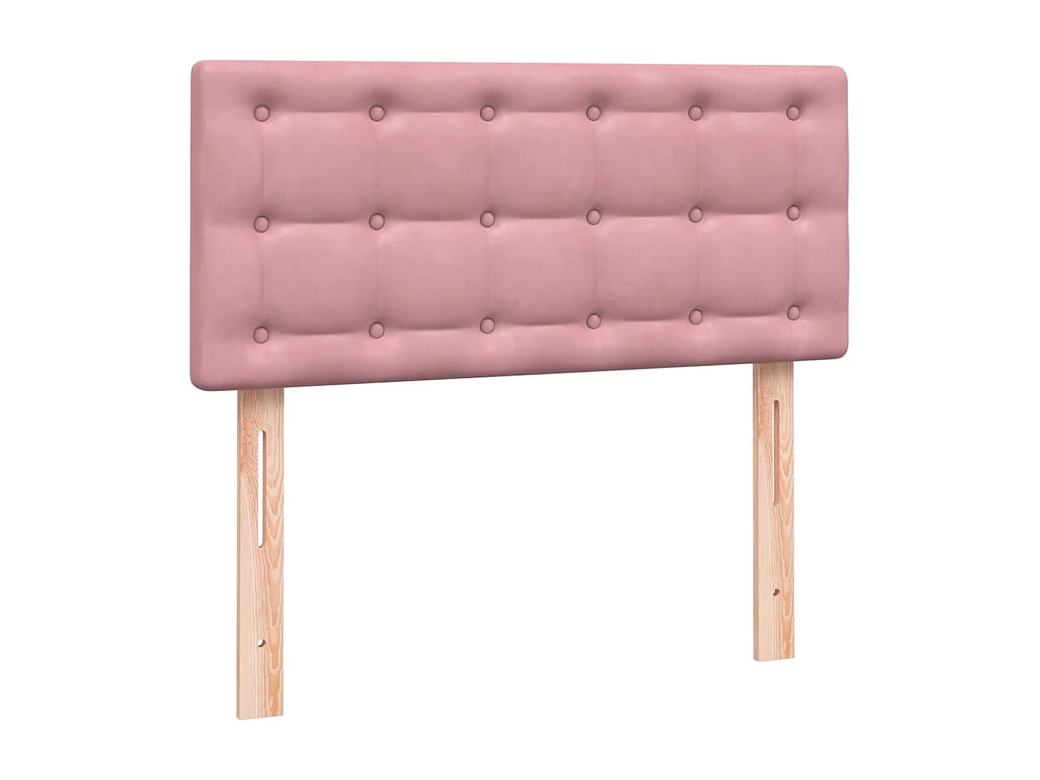 Sommier à lattes de lit avec matelas et LED rose 80x220 cm velours
