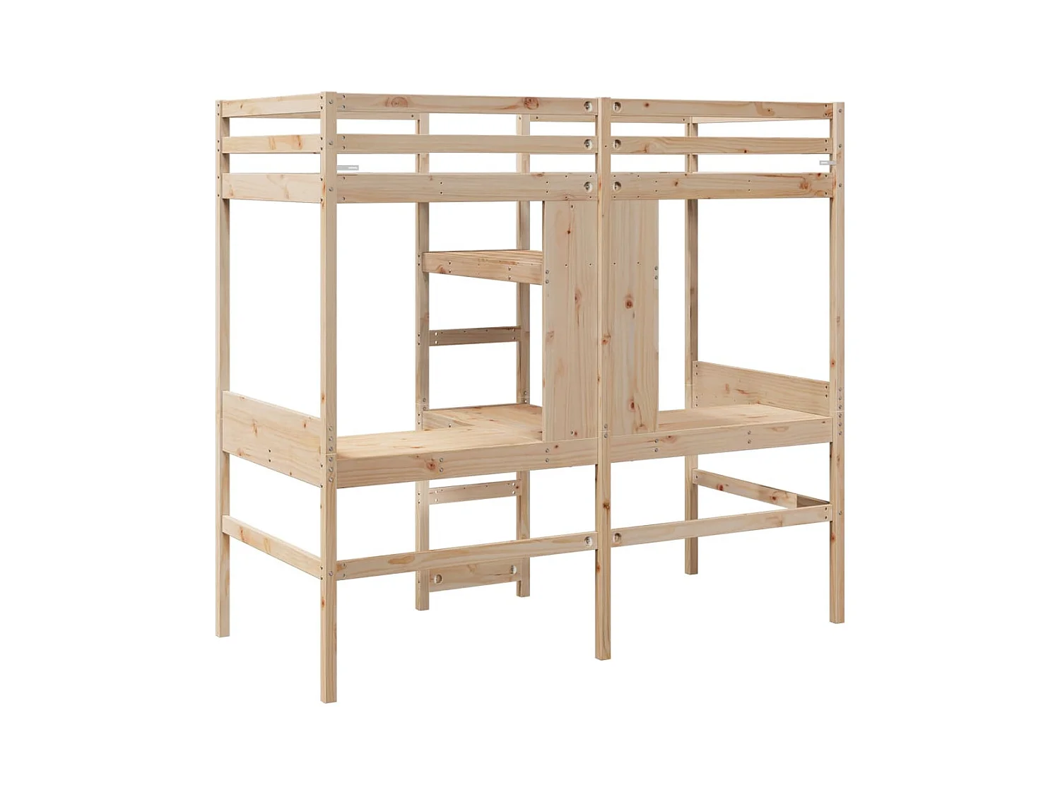 Cadre de lit superposé sans matelas 80x200cm bois massif de pin