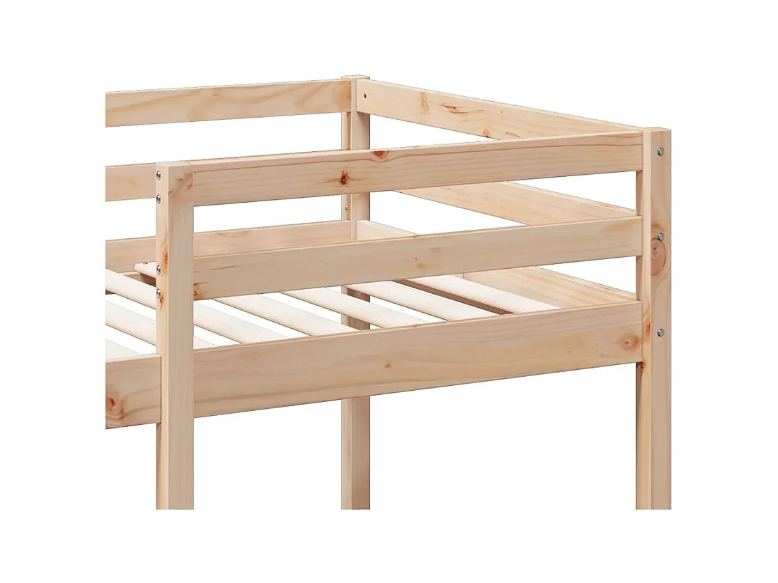Cadre de lit superposé sans matelas 80x200cm bois massif de pin