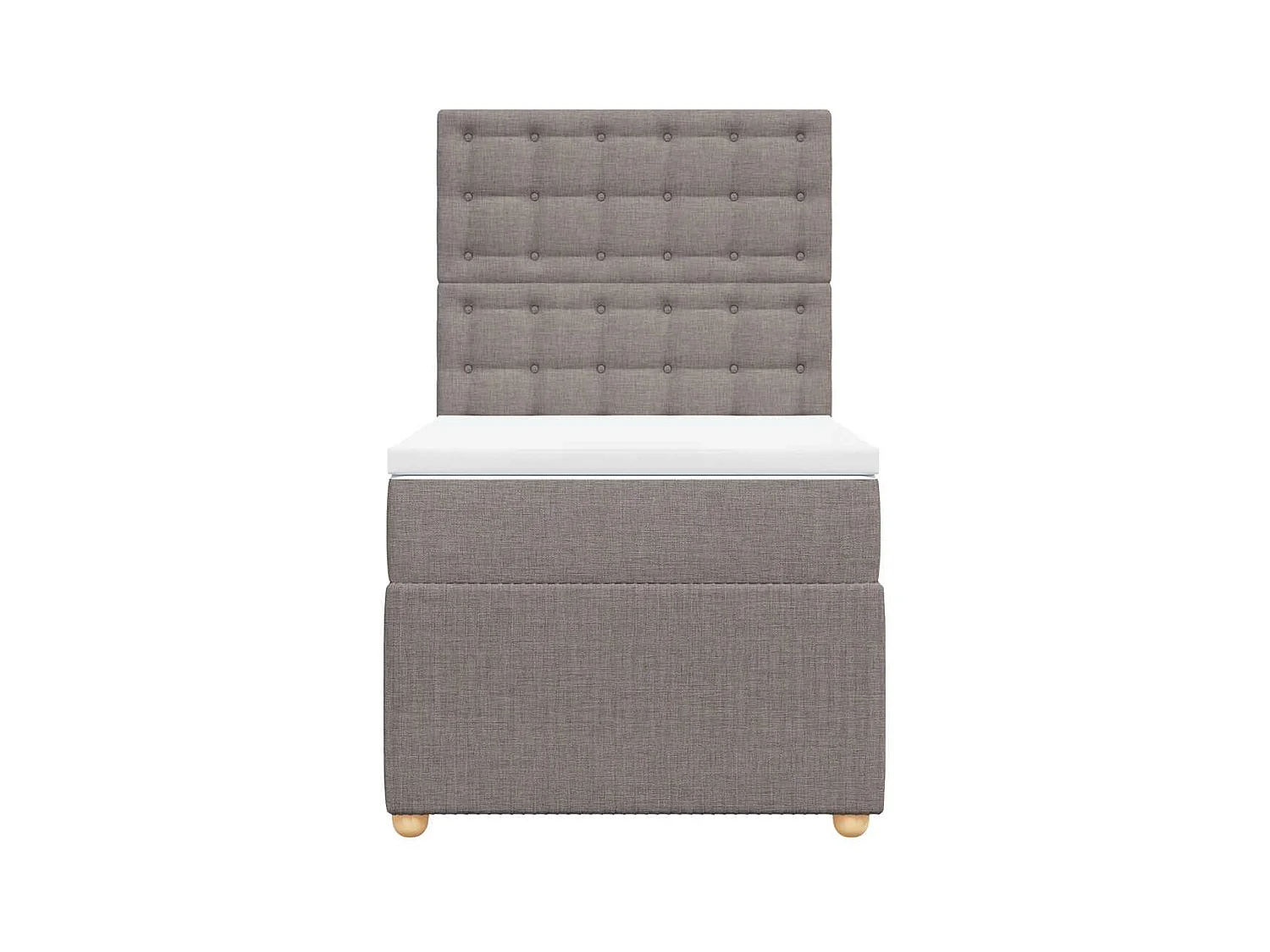 Sommier à lattes de lit avec matelas Taupe 80x200 cm Tissu