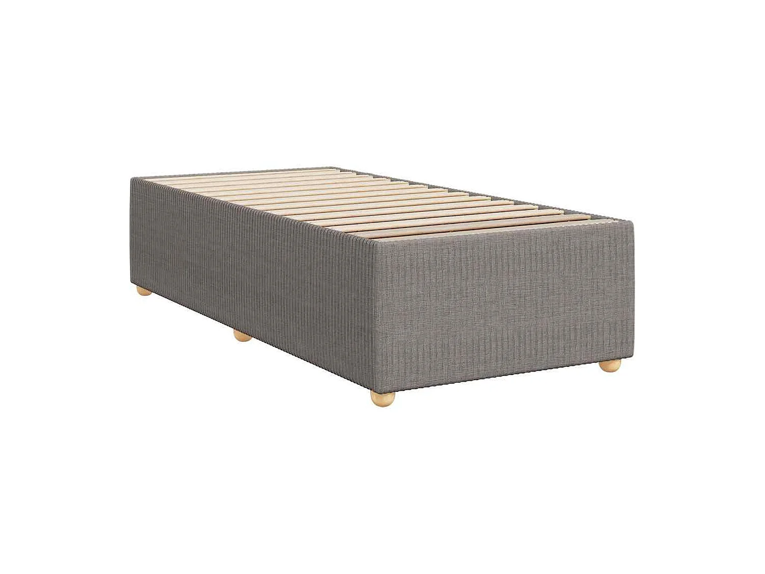 Sommier à lattes de lit avec matelas Taupe 80x200 cm Tissu