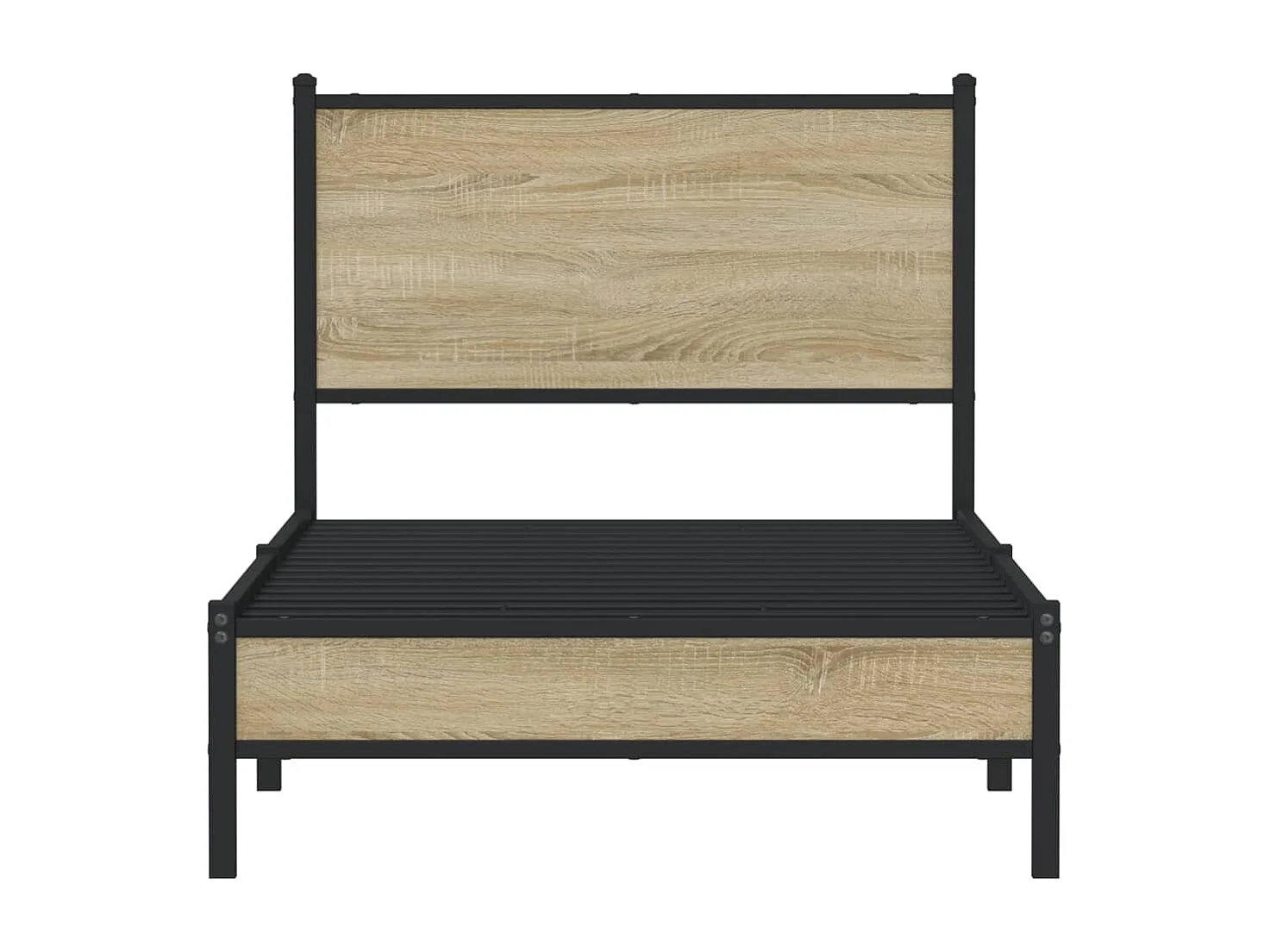 Cadre de lit en métal sans matelas chêne sonoma 80x200 cm