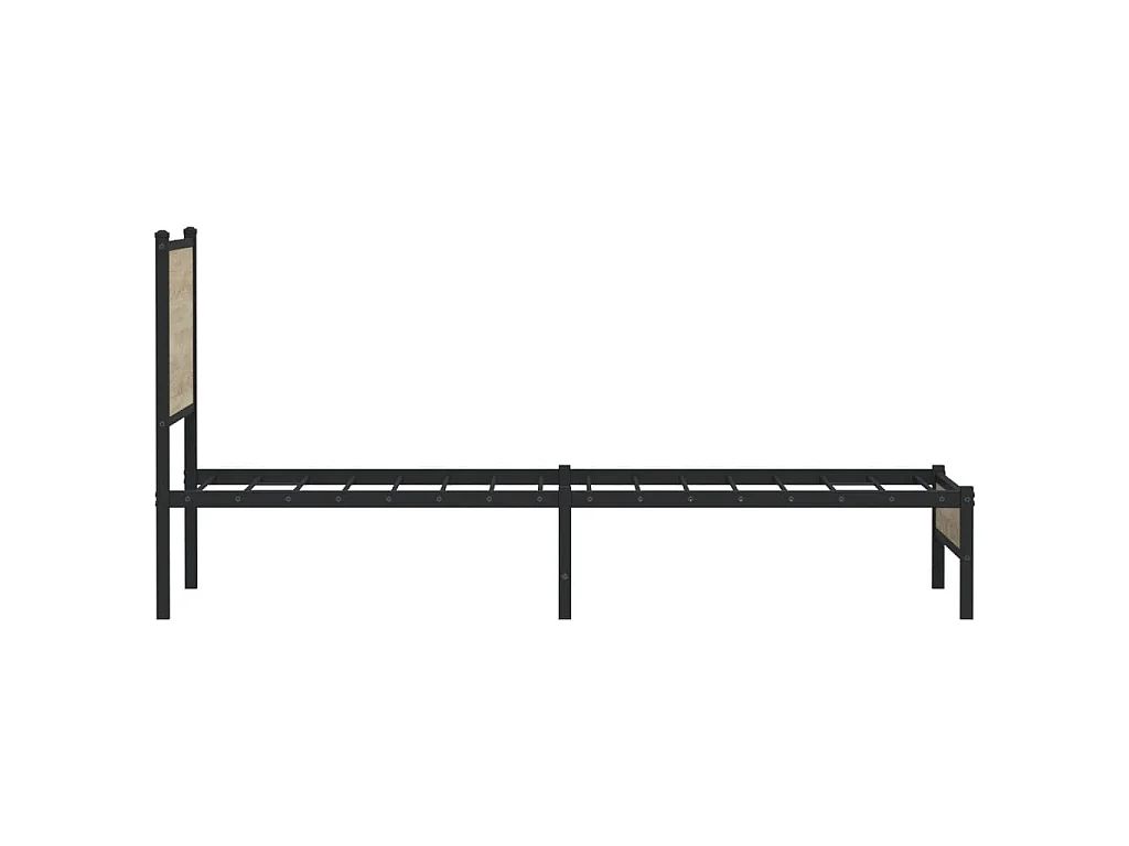 Giroletto senza Materaso in Metallo Rovere Sonoma 80x200 cm