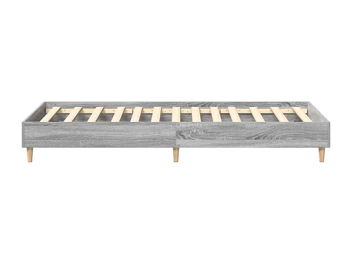 Cadre de lit sans matelas sonoma gris 75x190 cm