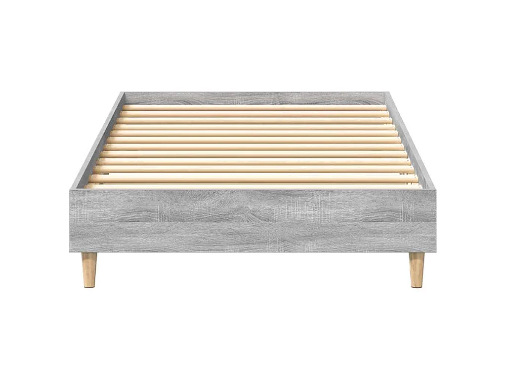Cadre de lit sans matelas sonoma gris 75x190 cm