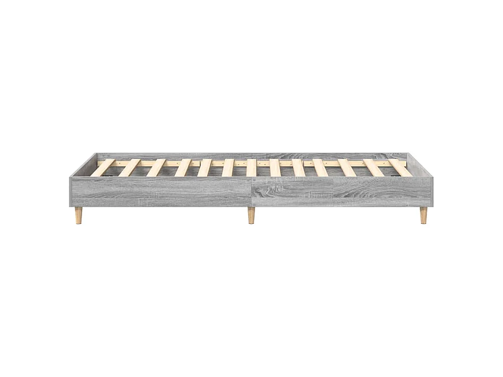 Cadre de lit sans matelas sonoma gris 75x190 cm