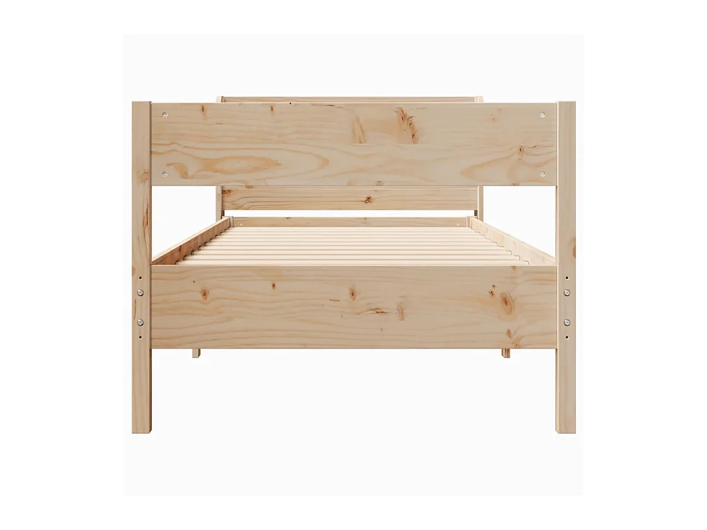 Cadre de lit sans matelas 75x190 cm bois de pin massif