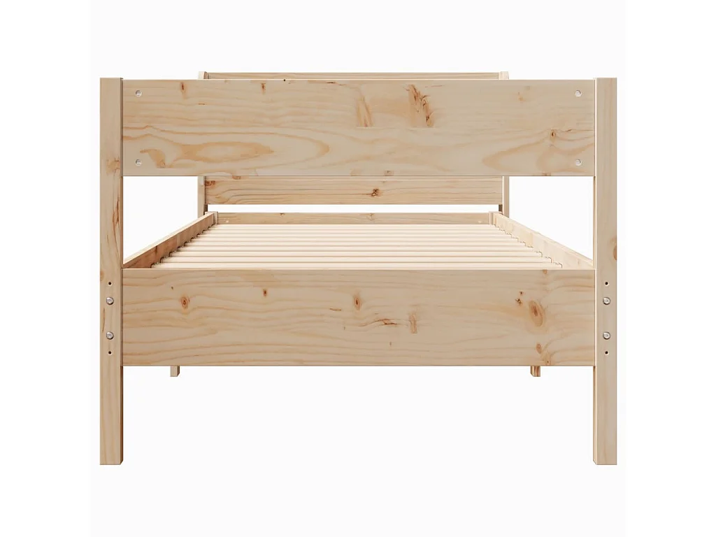 Bedframe zonder matras massief grenenhout 75x190 cm