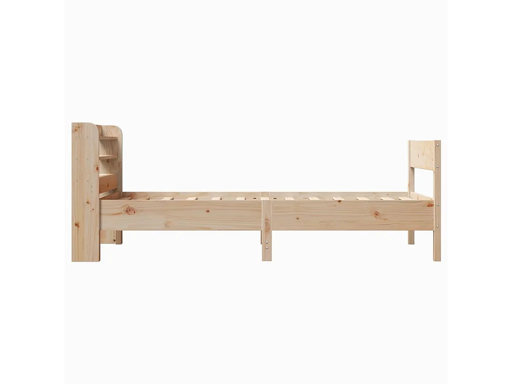 Bedframe zonder matras massief grenenhout 75x190 cm