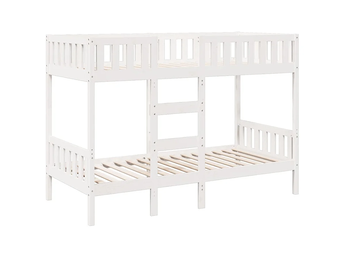 Lit superposé Blanc 80x200 cm Bois de pin massif
