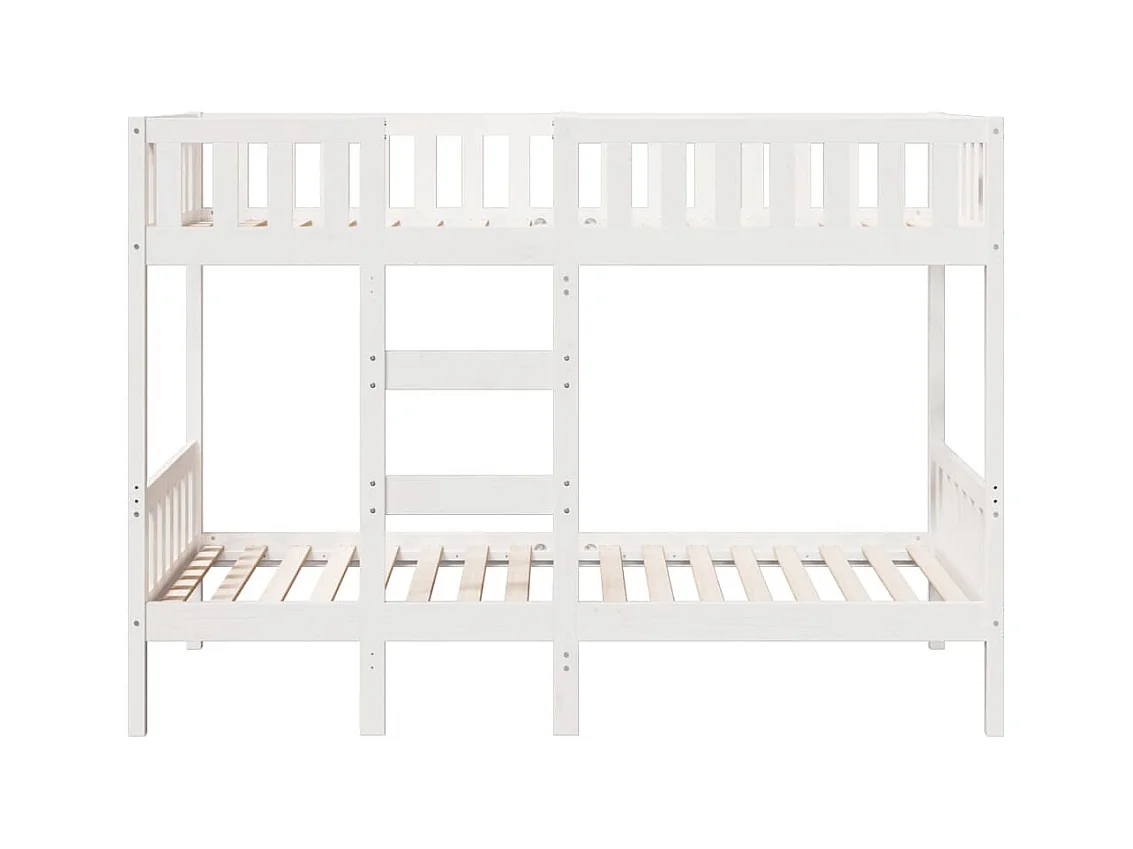 Lit superposé Blanc 80x200 cm Bois de pin massif