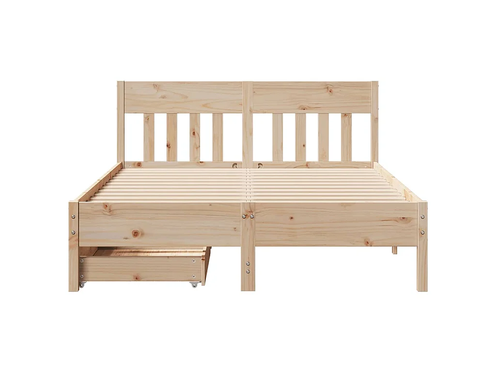 Cama sem colchão 135x190 cm madeira de pinho maciça