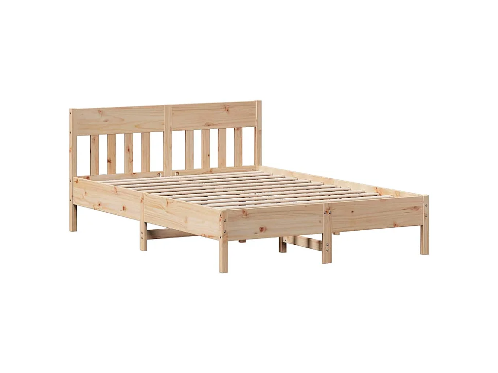 Cama sem colchão 135x190 cm madeira de pinho maciça