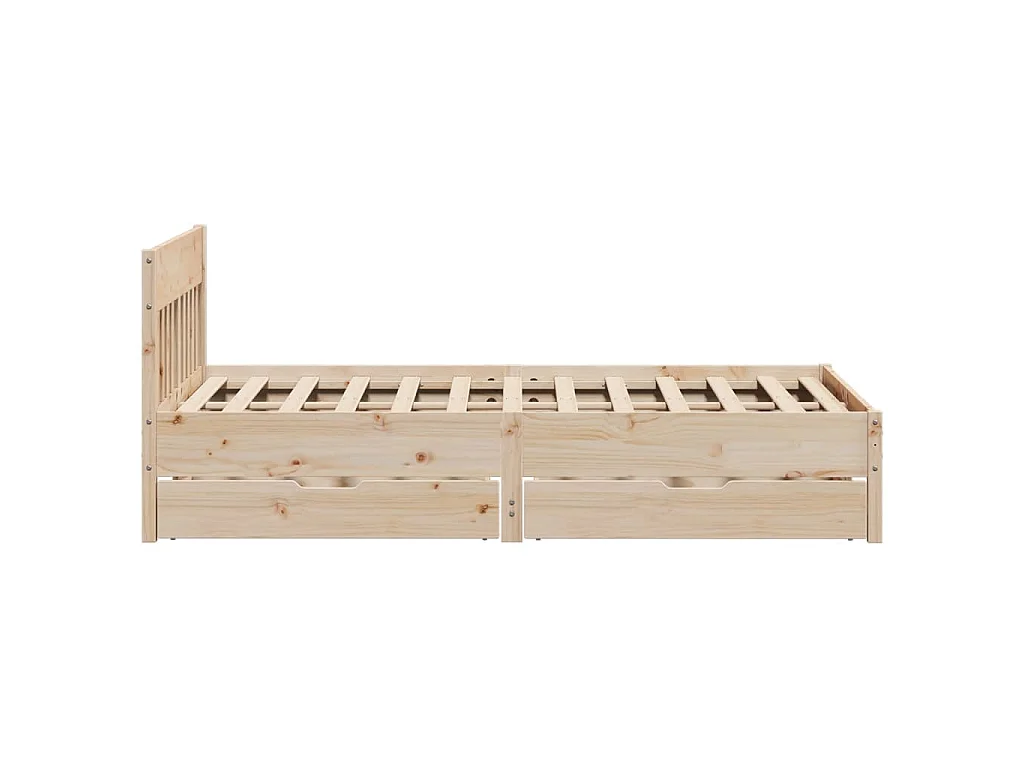 Cama sem colchão 135x190 cm madeira de pinho maciça