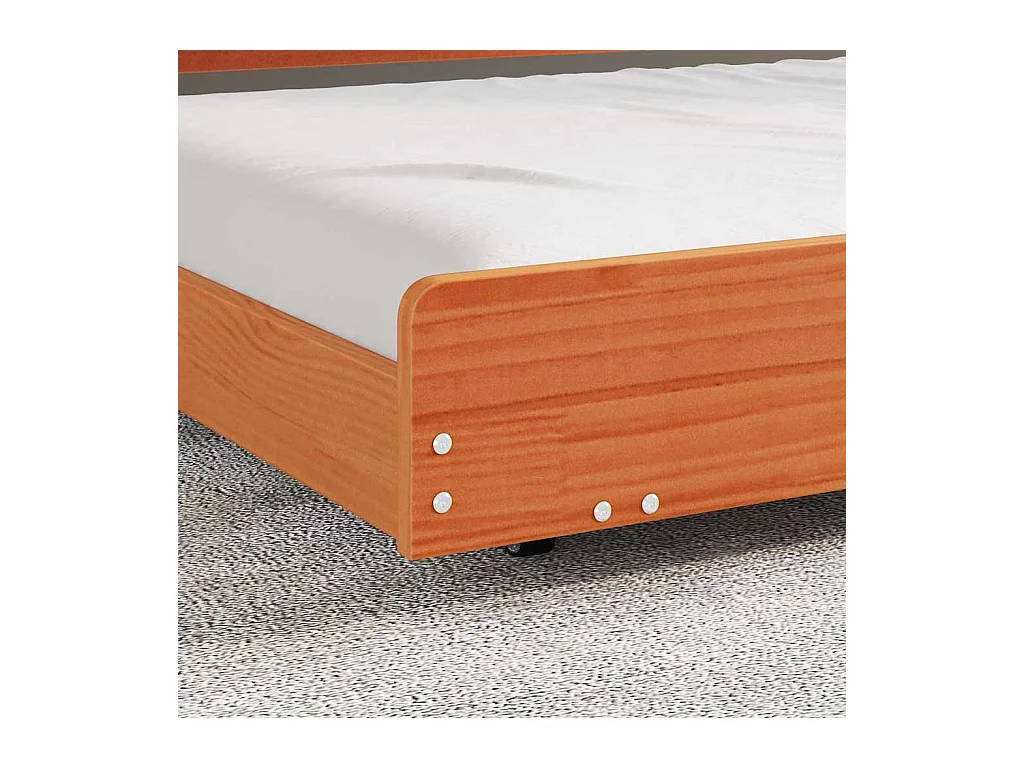 Cadre de lit Brun cire 80 x 200 cm Pin massif