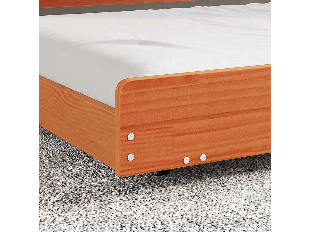 Cadre de lit Brun cire 80 x 200 cm Pin massif