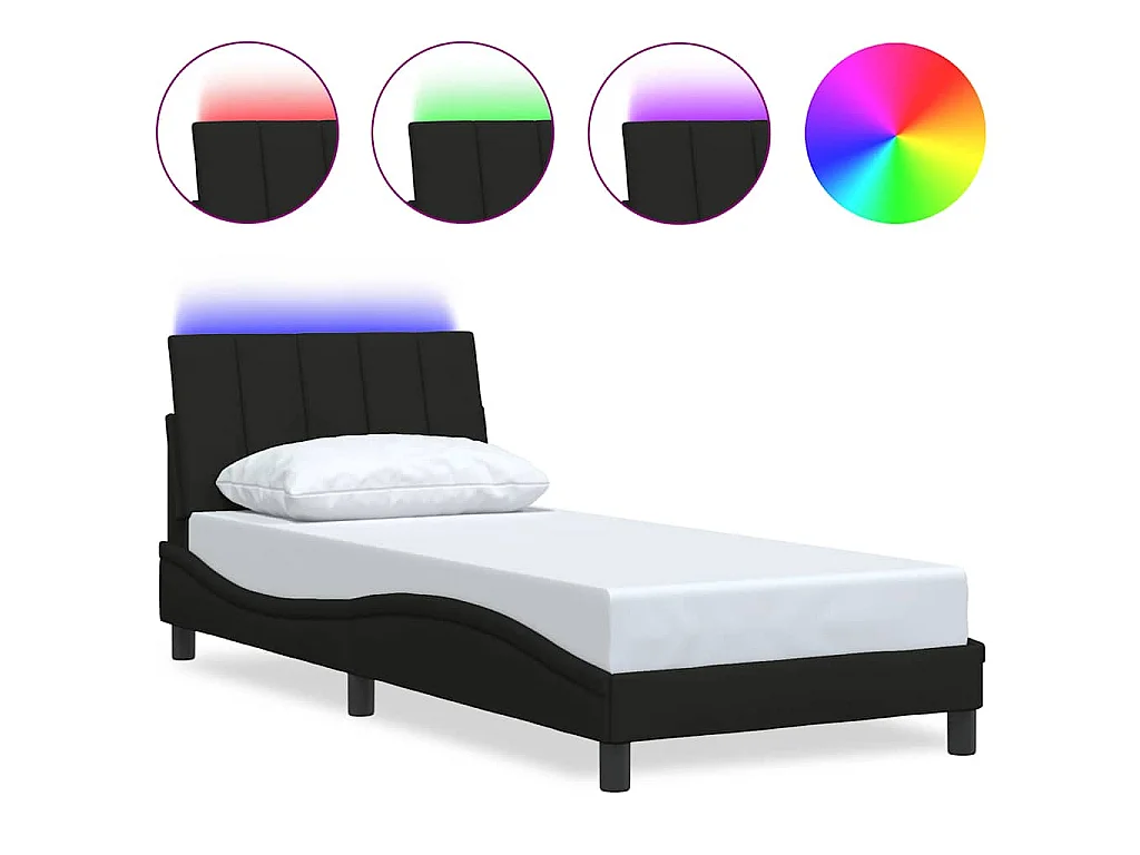 Giroletto senza Materasso Hanko Nero 80x200 cm Tessuto