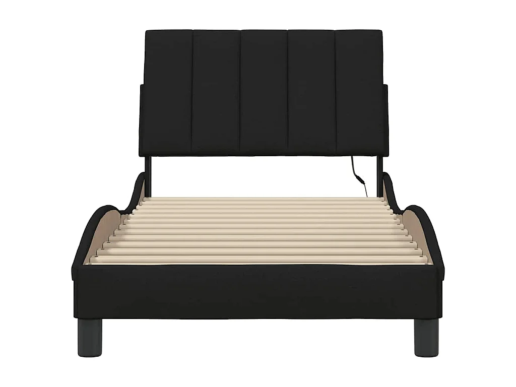 Giroletto senza Materasso Hanko Nero 80x200 cm Tessuto