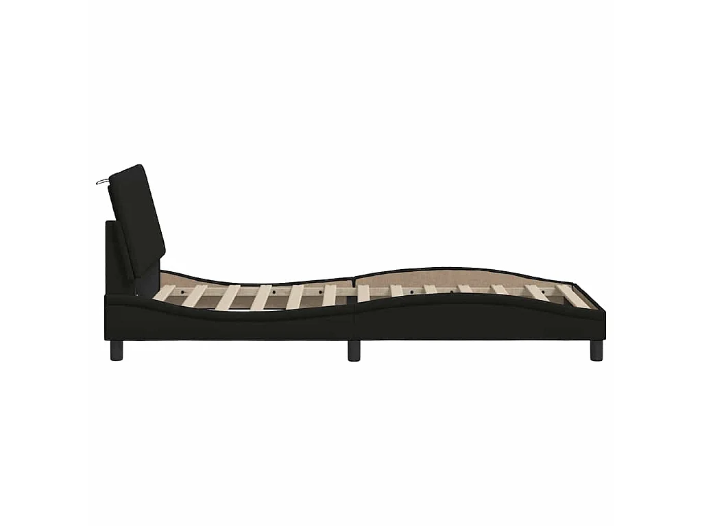 Giroletto senza Materasso Hanko Nero 80x200 cm Tessuto